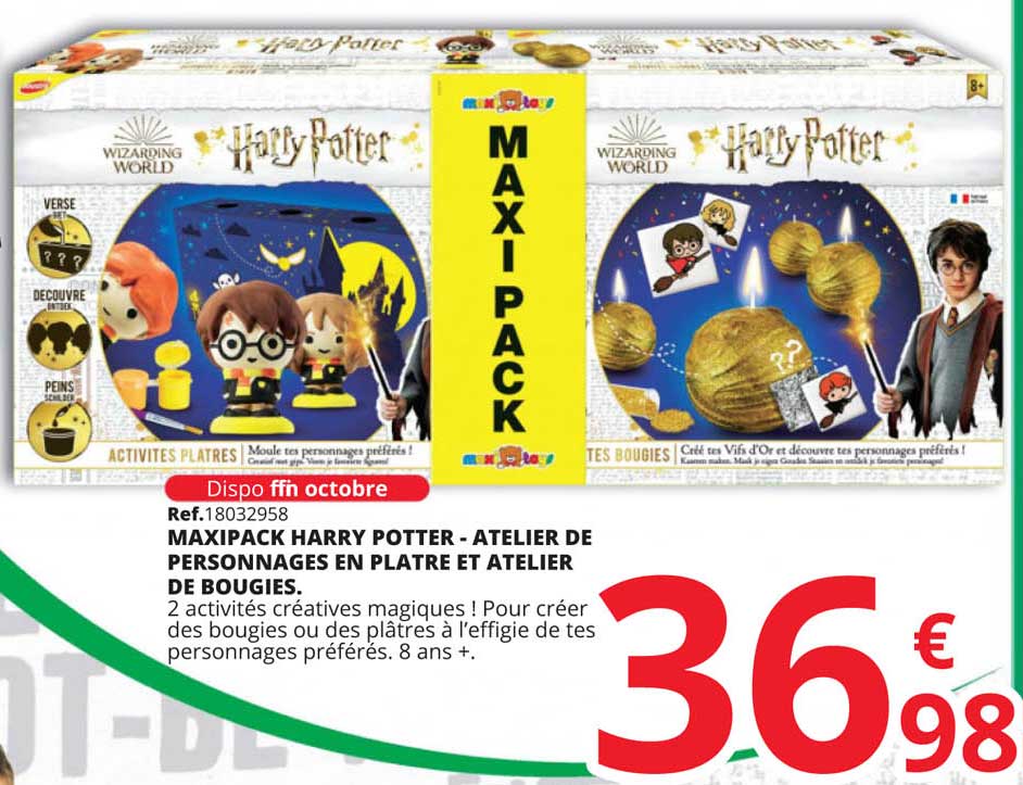maxipack harry potter - atelier de personnages en platre et atelier de bougies