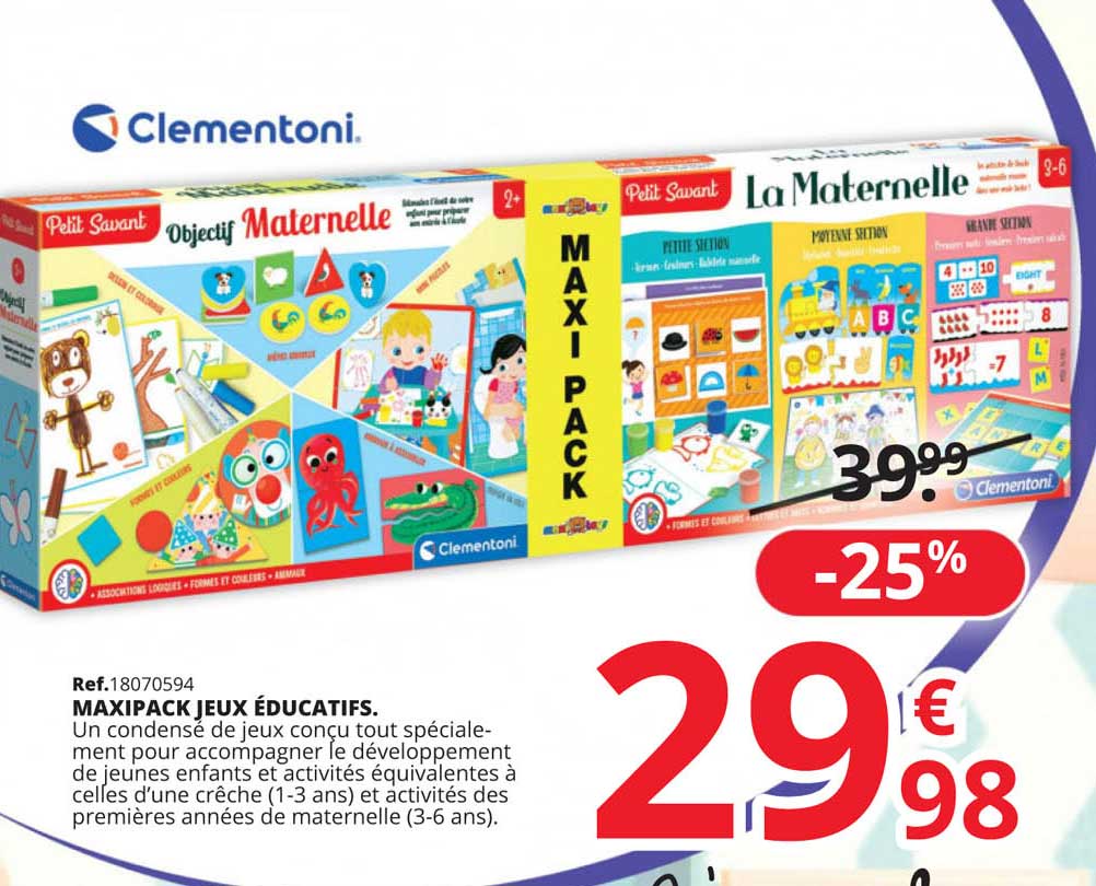 maxipack jeux éducatifs clementoni