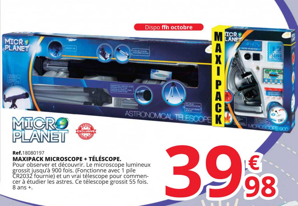 Maxipack Microscope + Téléscope Micro Planet