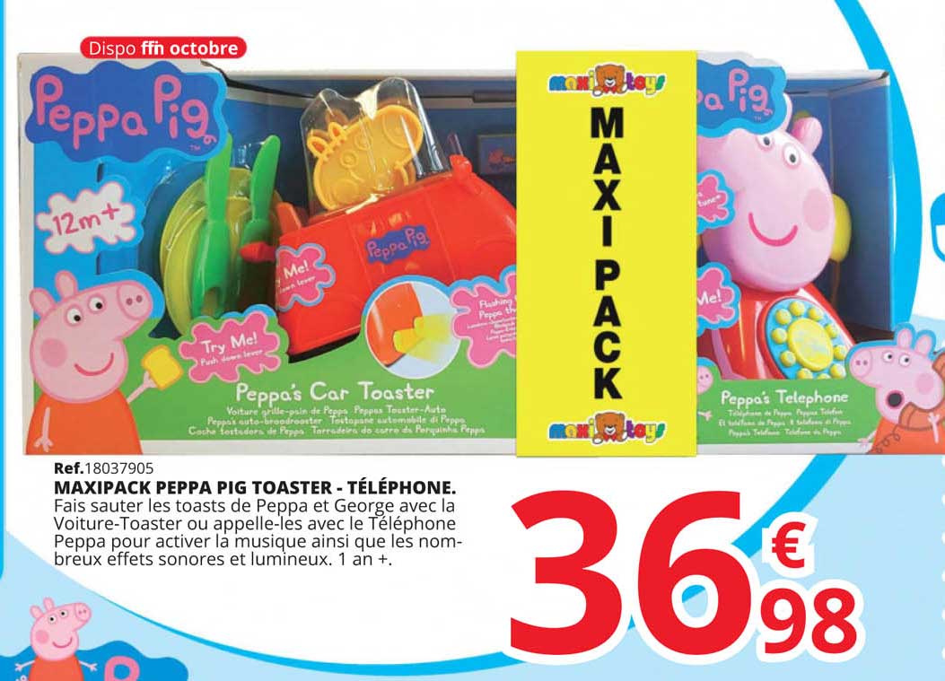 maxipack peppa pigg toaster - téléphone