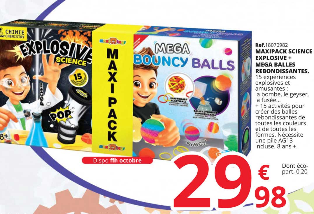maxipack science explosive + mega balles rebondissantes