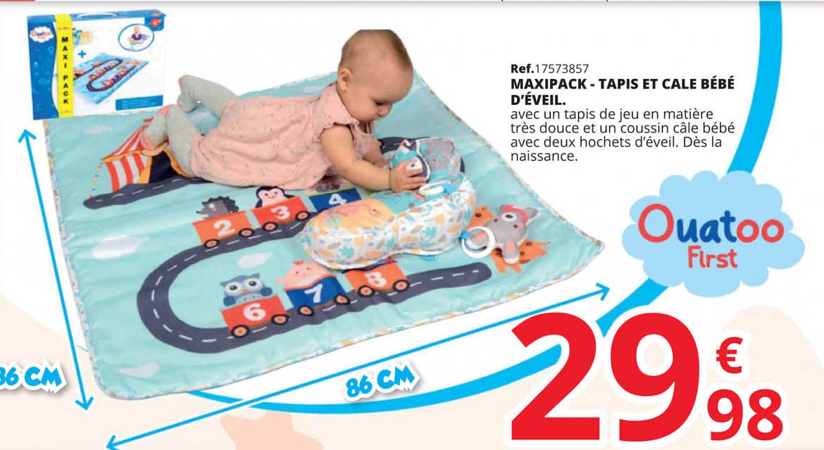 maxipack tapis et cale bébé d'éveil