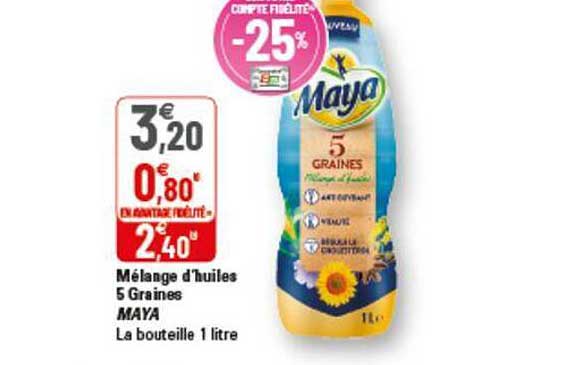 mélange d'huiles 5 graines maya