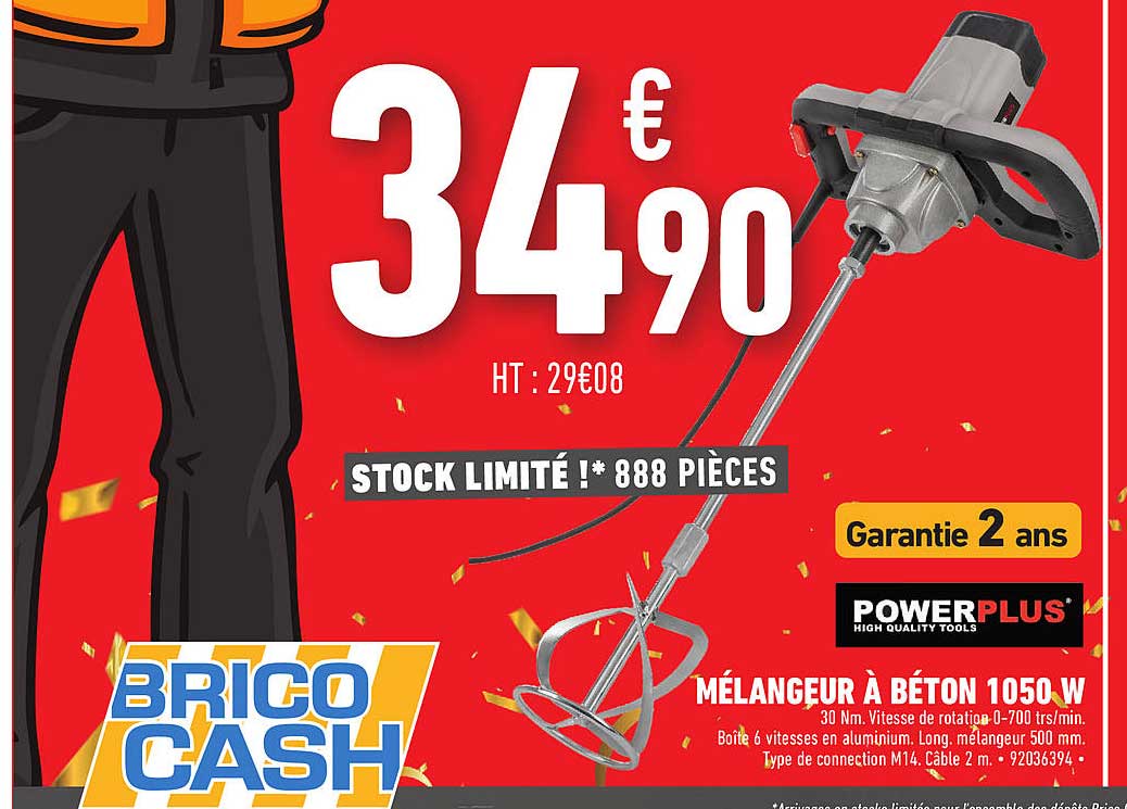 Mélangeur à Béton 1050 W Powerplus