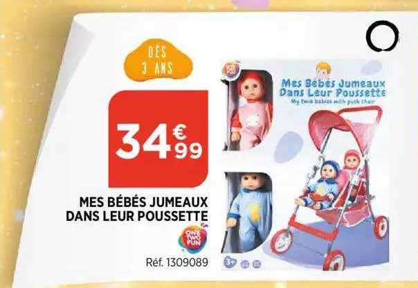 mes bébés jumeaux dans leur poussette one two fun
