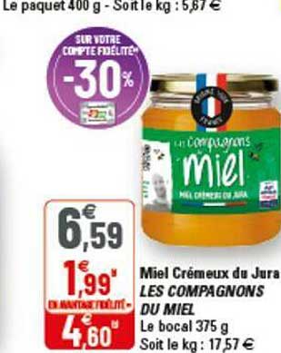 miel crémeux du jura les compagnons du miel