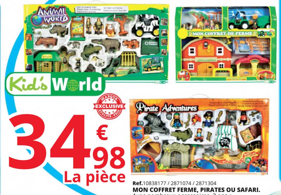 mon  coffret ferme pirates ou safari