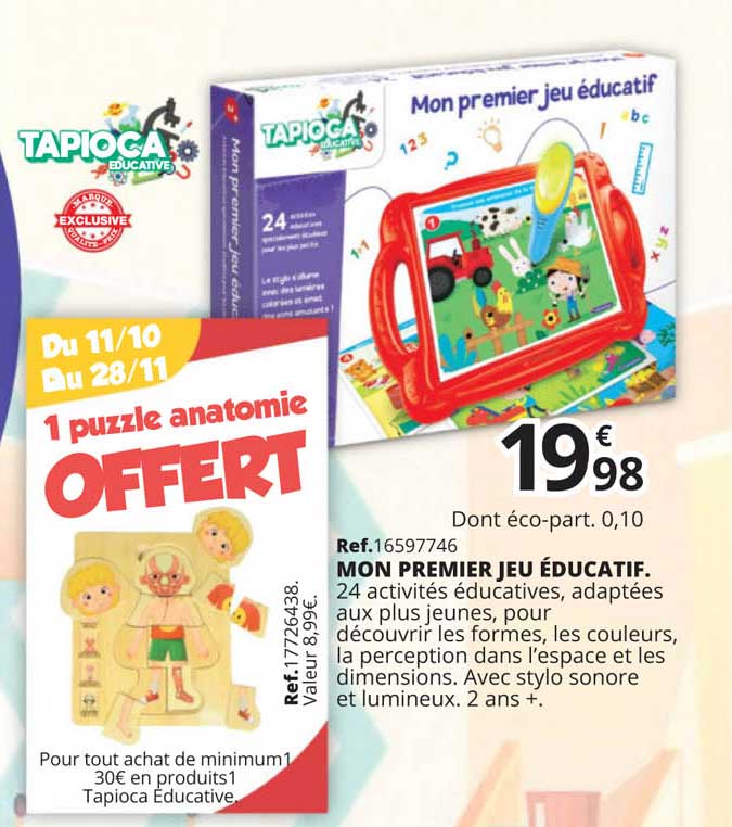 Mon Premier Jeu éducatif Tapioca