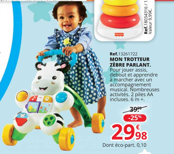 Mon Trotteur Zèbre Parlant