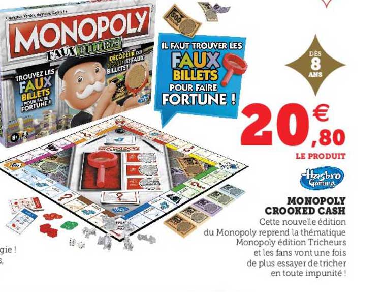 monopoly crooked cash hasbro gaming
