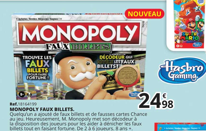 monopoly faux billets