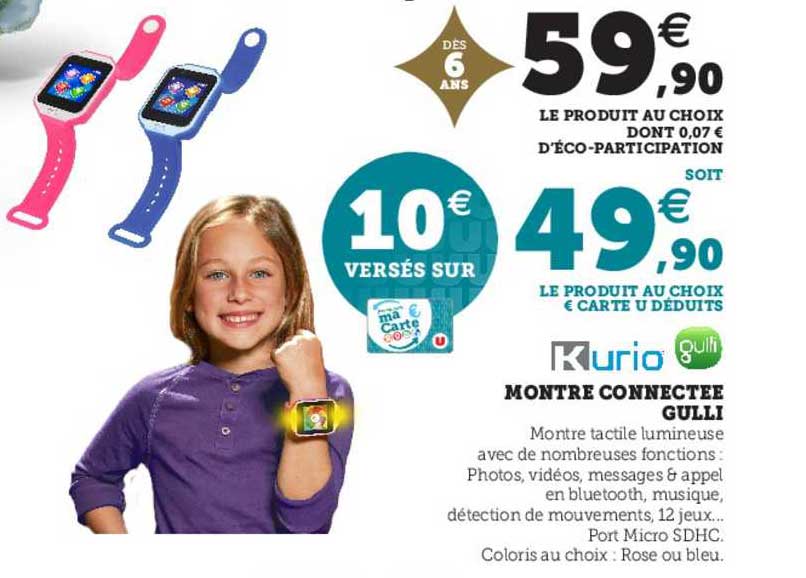 montre connectée gulli kurio