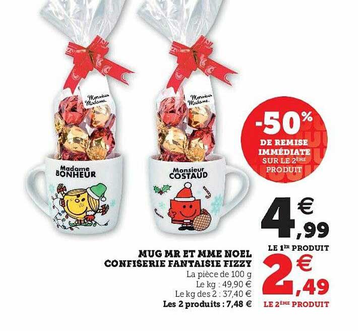 mug mr et mme noël confiserie fantaisie fizzy