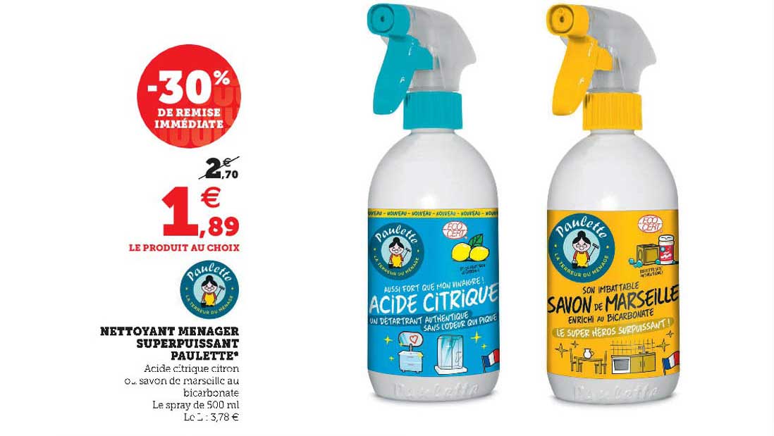 nettoyant ménager superpuissant paulette