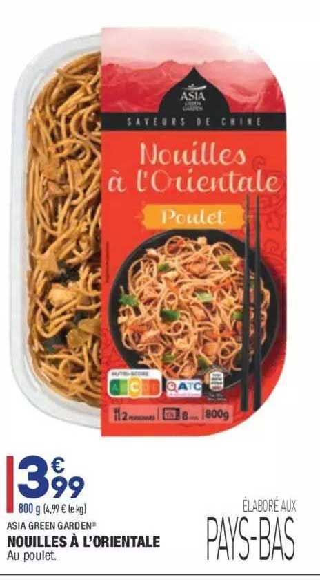 nouilles à l'orientale asia green garden®