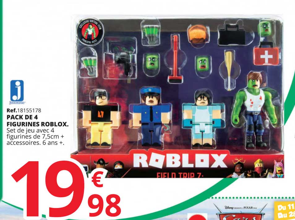 pack de 4 figurines roblox