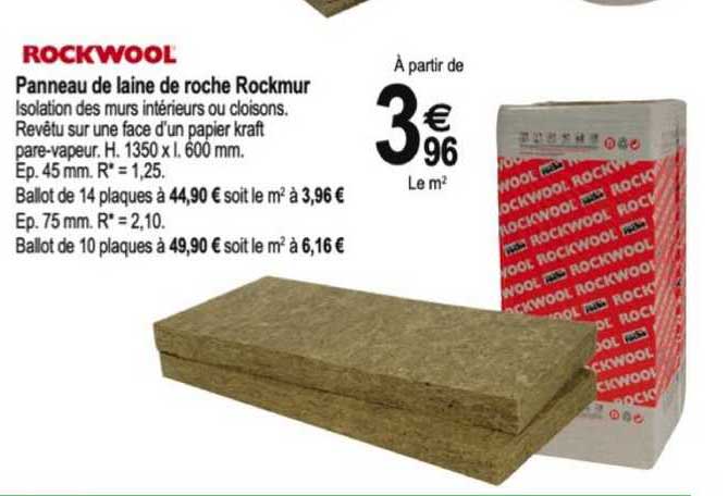 Panneau De Laine De Roche Rockmur Rockwool
