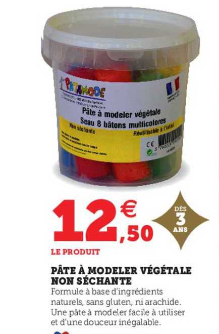 pâte à modeler végétale non séchante