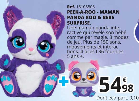 peek-a-roo - maman panda roo & bebe surprise