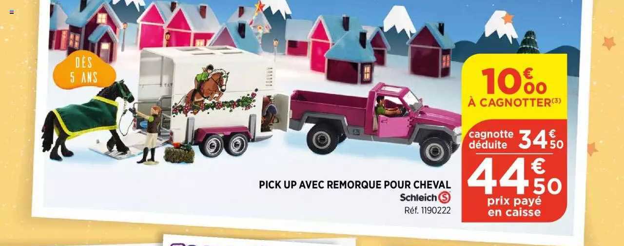 pick up avec remorque our cheval schleich
