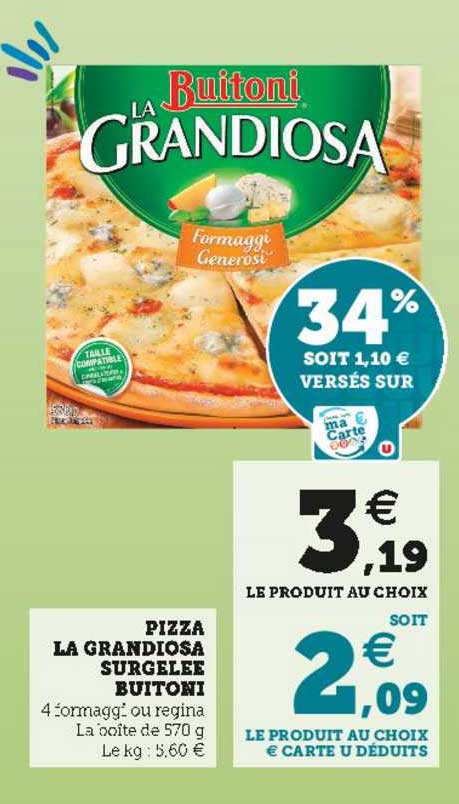 Pizza La Grandiosa Surgelée Buitoni