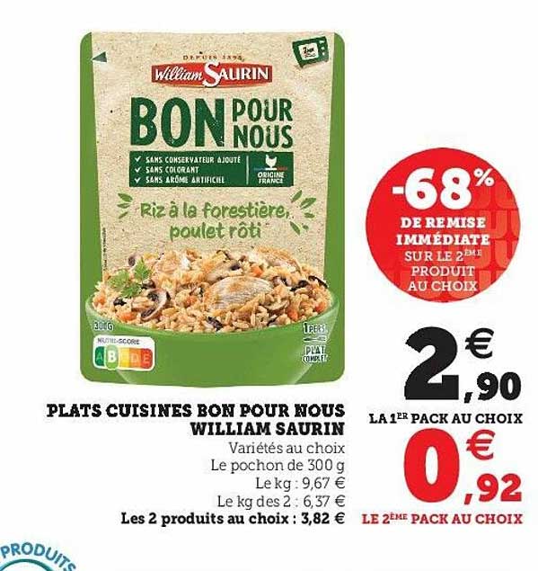 plats cuisinés bon pour nous william saurin