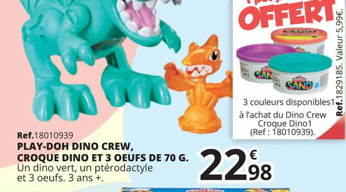 play-doh dino crew croque dino et 3 œufs