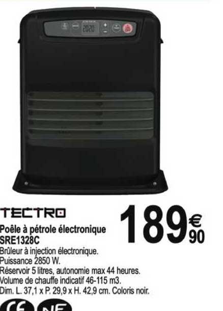 Poêle à Pétrole électronique Sre1328c Tectro
