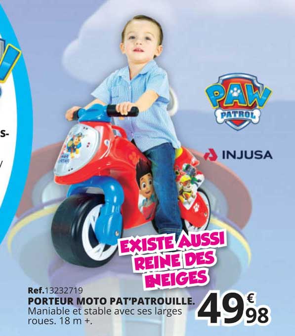 porteur moto pat'patrouille paw patrol