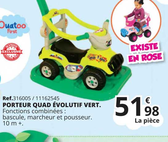porteur quad évolutif vert