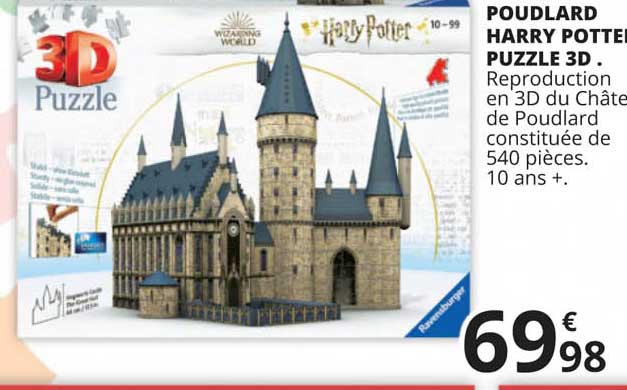 poudlard harry potter puzzle 3d