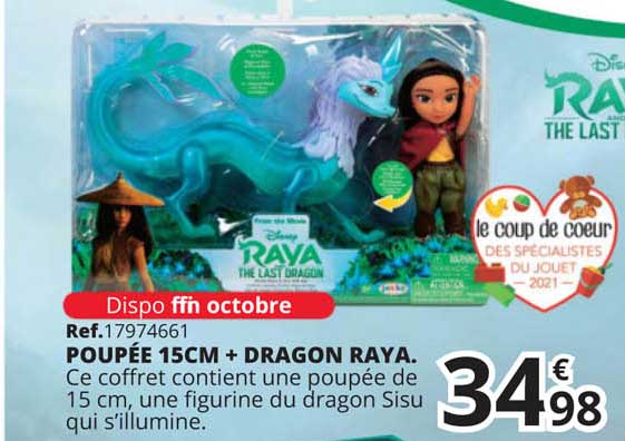 poupée 15 cm + dragon raya