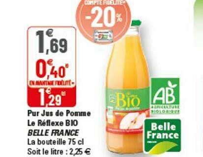 pur jus de pomme le réflexe bio belle france