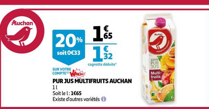 Pur Jus Multifruits Auchan