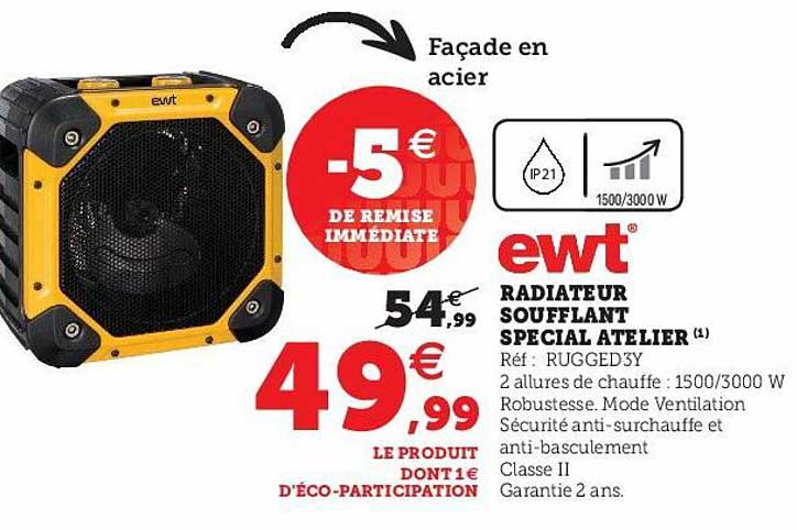 radiateur soufflant spécial atelier ewt