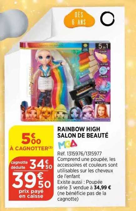 rainbow high salon de beauté