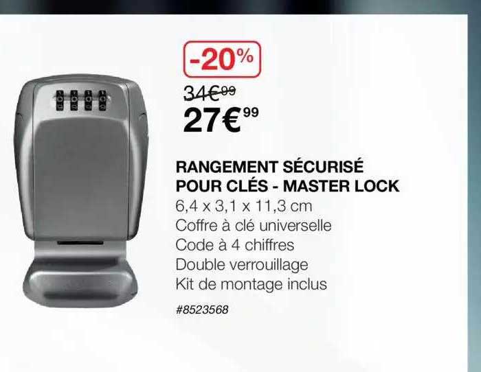 rangement sécurisé pour clé - master lock