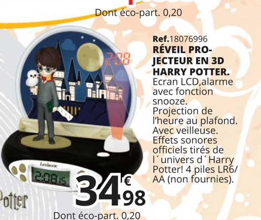 Réveil Projecteur En 3d Harry Potter