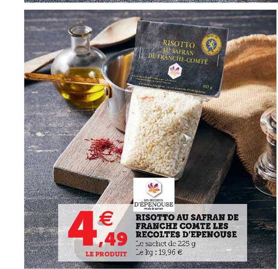 risotto au safran de franche comté les récoltes d'épenouse