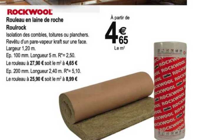 rouleau en laine de roche roulrock rockwool®