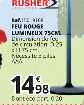 rusher feu rouge lumineux