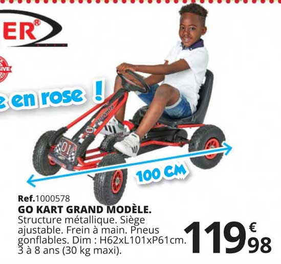 rusher go kart grand modèle