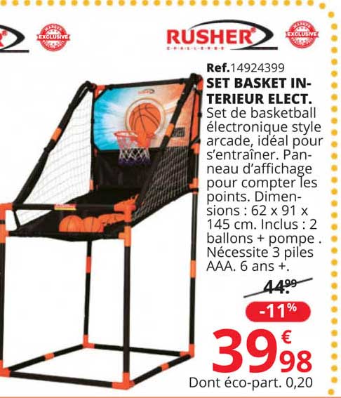 rusher set basket in terieur elect
