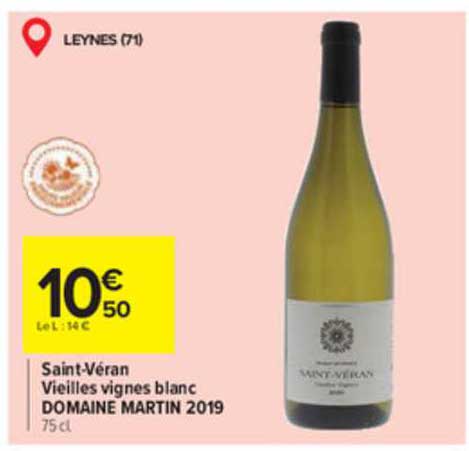 saint-véran veilles vignes blanc domaine martin 2019