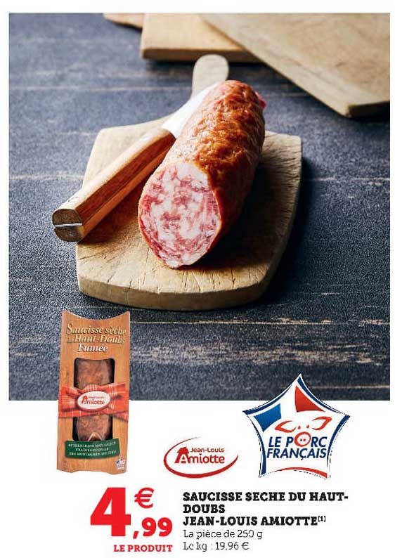 saucisse sèche du haut-doubs jean-louis amiotte