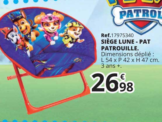 siège lune - pat patrouille