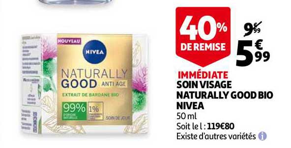 soin visage naturally good bio nivea