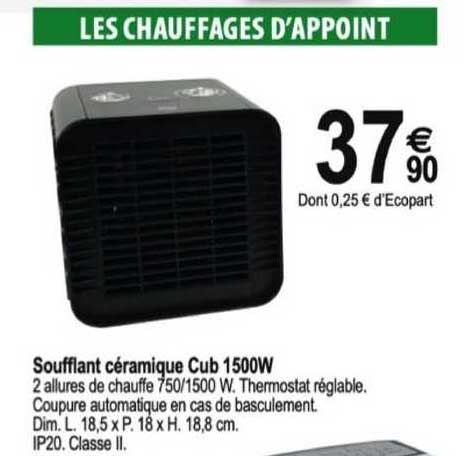 soufflant céramique cub 1500w