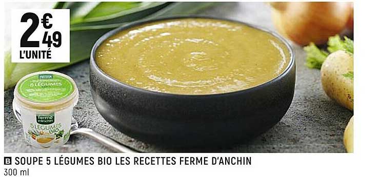 soupe 5 légumes bio les recettes ferme d'anchin