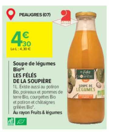 soupe de légumes bio les félés de la soupière